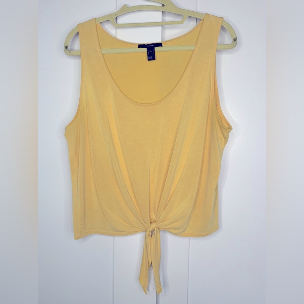Forever 21 Yellow Tie Tank